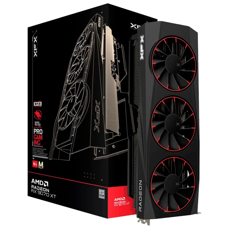 XFX Quicksilver AMD Radeon RX 9070XT Magnetic Air Edition with 16GB GDDR6 HDMI 3xDP AMD - image 1
