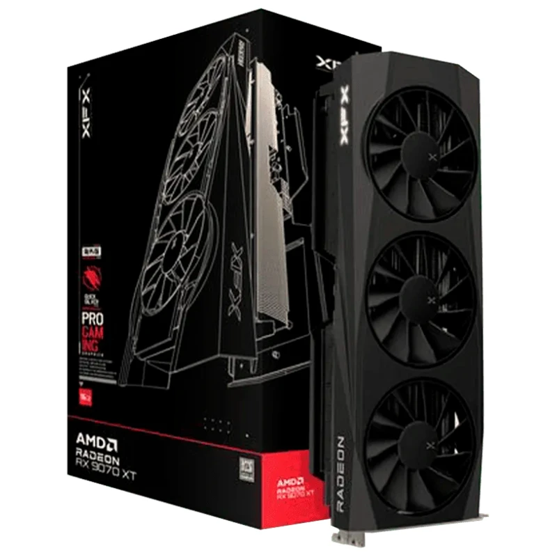 XFX Quicksilver AMD Radeon RX 9070XT Gaming Edition with 16GB GDDR6 HDMI 3xDP AMD RDNA - image 1