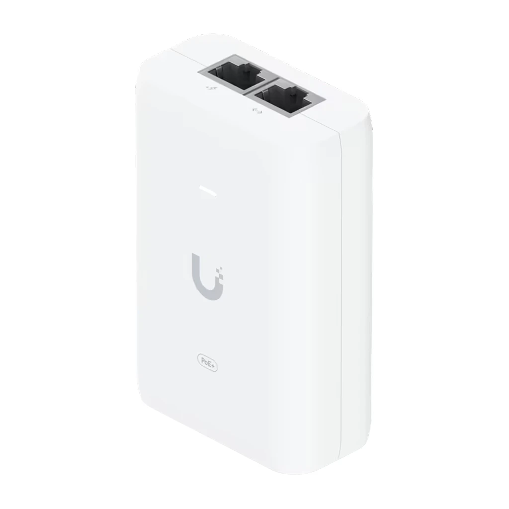 Ubiquiti U-POE+ adapter 30W powers UniFi PoE+ devices reduce dependency on PoE switch power Contains - image 1