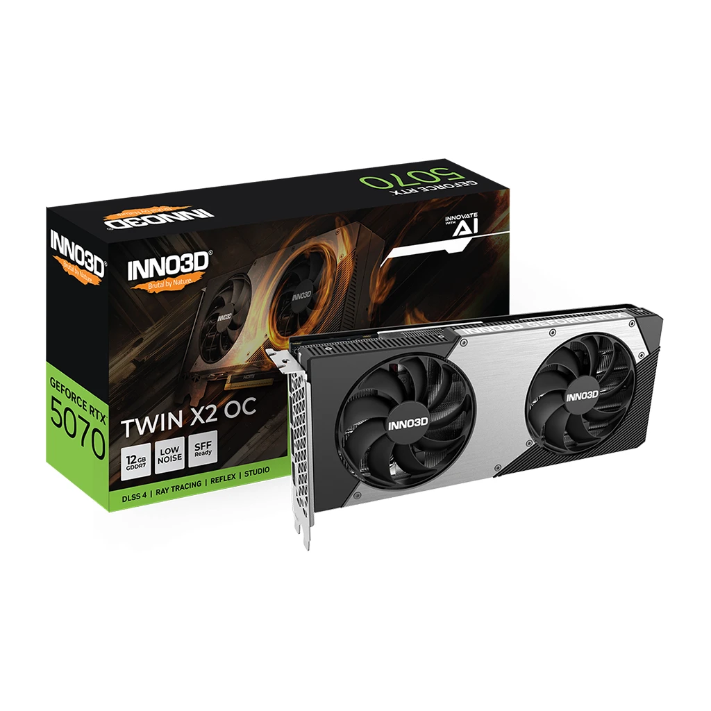 INNO3D GeForce RTX 5070 X2 OC - 12GB GDDR7, 2542MHz, Dual Fan Hlađenje - image 1