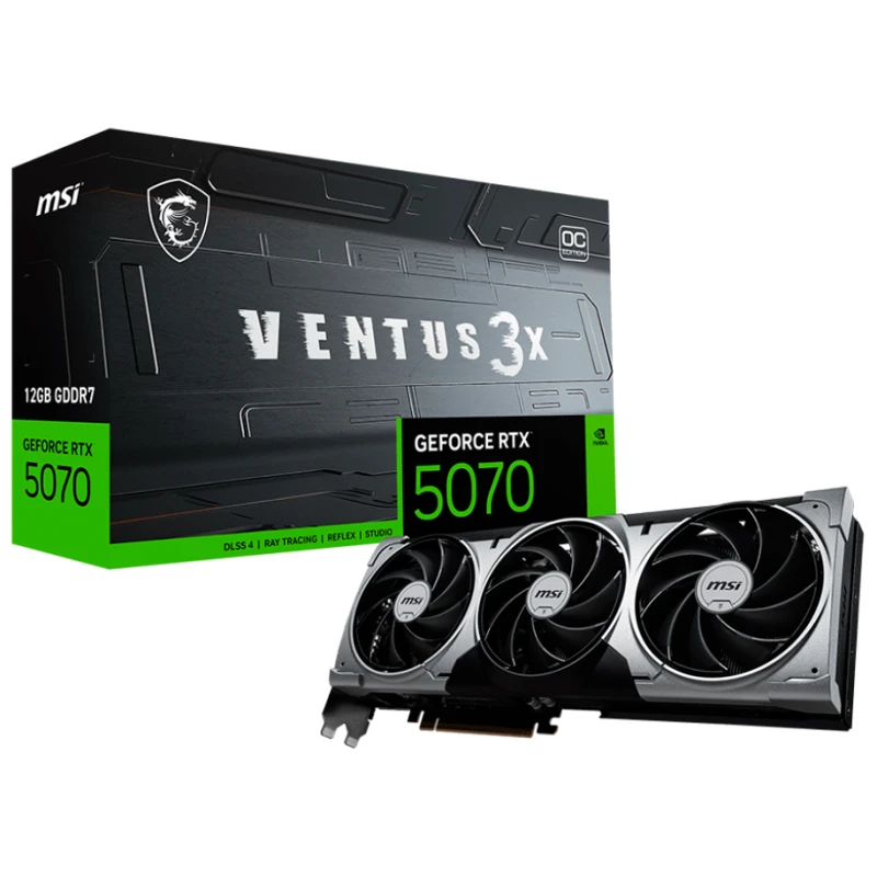 MSI GeForce RTX 5070 Ventus 3X OC - 12GB GDDR7, 28Gbps, 192-bit, PCIe 5X 16 - image 1