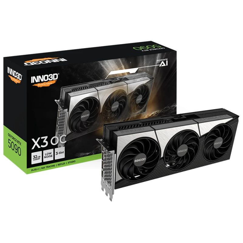 INNO3D GeForce RTX 5090 X3 OC - 24GB, 384-bit, PCIe 5.0, Trostruki ventilator - image 1
