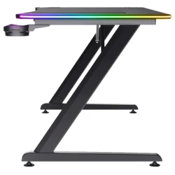 Trust GXT710 Luminus Pro RGBgaming sto, wireless punjač,120x60x74 cm, crni - thumbnail 2