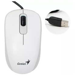 Genius miš DX-110 USB bijeli 1.000 DPI, USB veza,3 tipke, 1.5 m kabal - thumbnail 2