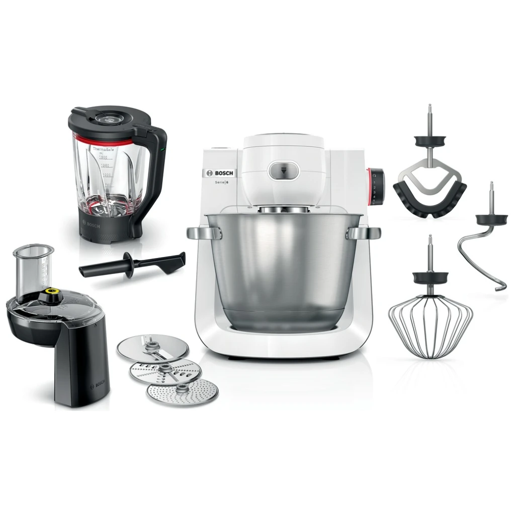 BOSCH kuhinjski aparat MUM 6BIJELA-SREBRNA 1600W,5,5L, 7 Brzina, NOVI DIZAJN - image 1
