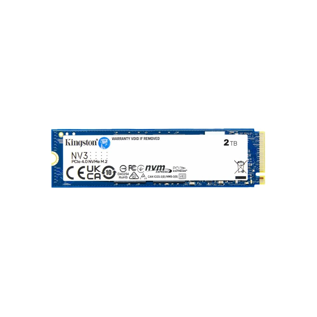 Kingston SSD 2TB NV3NVMe PCIe Gen 4.0x4R/W : 6000/5000MB/s - image 1