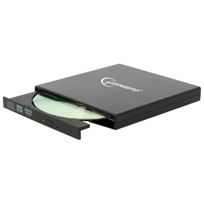 Gembird Eksterni DVD-RW Slim Crni - USB, Kompaktan dizajn, Plug&Play, Višekratno snimanje - image 1