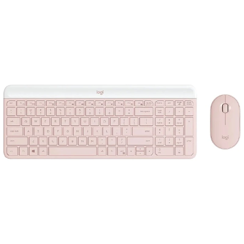 Logitech MK470 Slim Combo - Bežični set tastatura i miš, ultra tanak dizajn, US raspored, 2.4GHz, roze - image 1