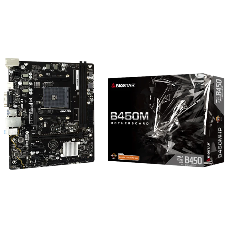 BIOSTAR Matična ploča B450 AM4 – 2x DDR4, 4x SATA II, VGA, HDMI - image 1