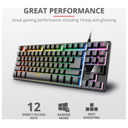 Trust GXT833 metal tastatura Thado TKL RGB - thumbnail 2