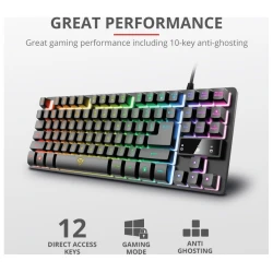 Trust GXT833 metal tastatura Thado TKL RGB - thumbnail 2