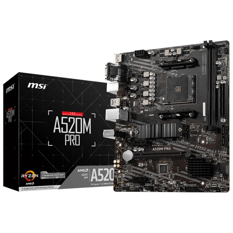 MSI Matična ploča AM4 A520 čipset, 2xDDR4, 4xSATA, 1xM.2 - image 1