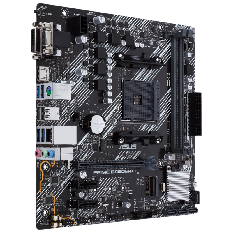 ASUS Prime B450M-K II AM4 mATX – AMD B450, DDR4, M.2, SATA - image 1