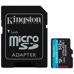 Kingston 512GB microSDXC Canvas Go Plus Gen4 - 200MB/s, A2, U3, V30, Adapter - thumbnail 2