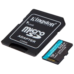 Kingston 512GB microSDXC Canvas Go Plus Gen4 - 200MB/s, A2, U3, V30, Adapter - thumbnail 3