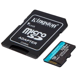 KINGSTON 128GB microSDXC Canvas Go Plus Gen4 200MB/s A2 U3 V30 Card + Adapter - thumbnail 2