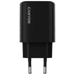 Canyon Punjač OnCharge 200 20W, 1x PD, 1x QC, EU, Crni – Brzo punjenje, Kompaktni dizajn - thumbnail 2
