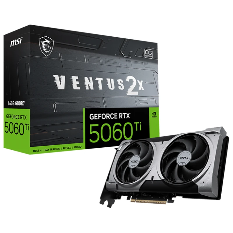 MSI Ventus GeForce RTX 5060 Ti 16GB GDDR7, PCIe 5.0 x16 (x8), Napredne performanse, Efikasno hlađenje - image 1