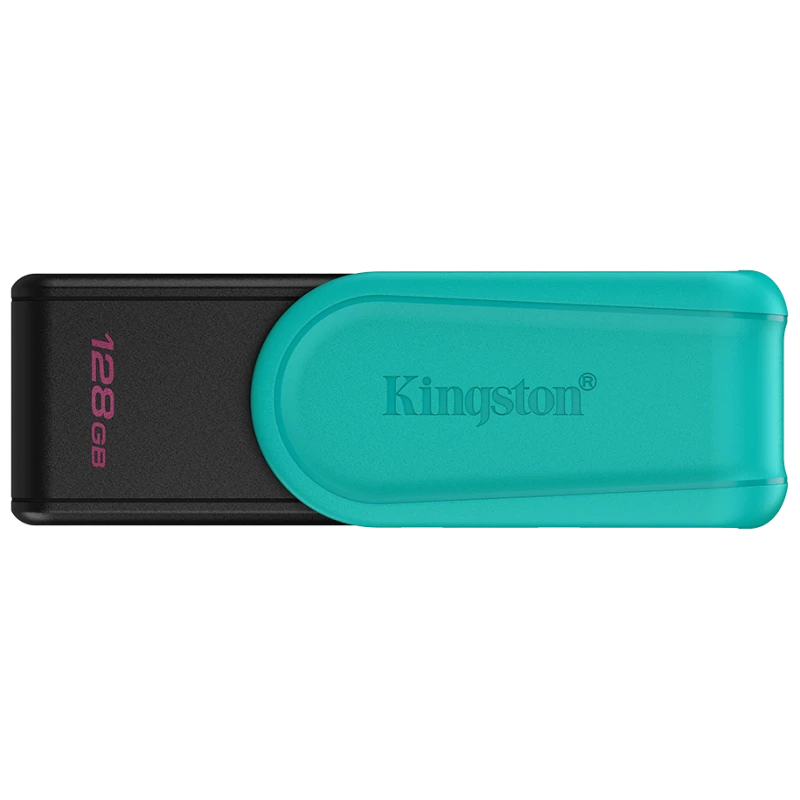 Kingston  128GB Portable USB 3.2 Gen 1 DataTraveler Exodia S Black/Turquoise - image 1