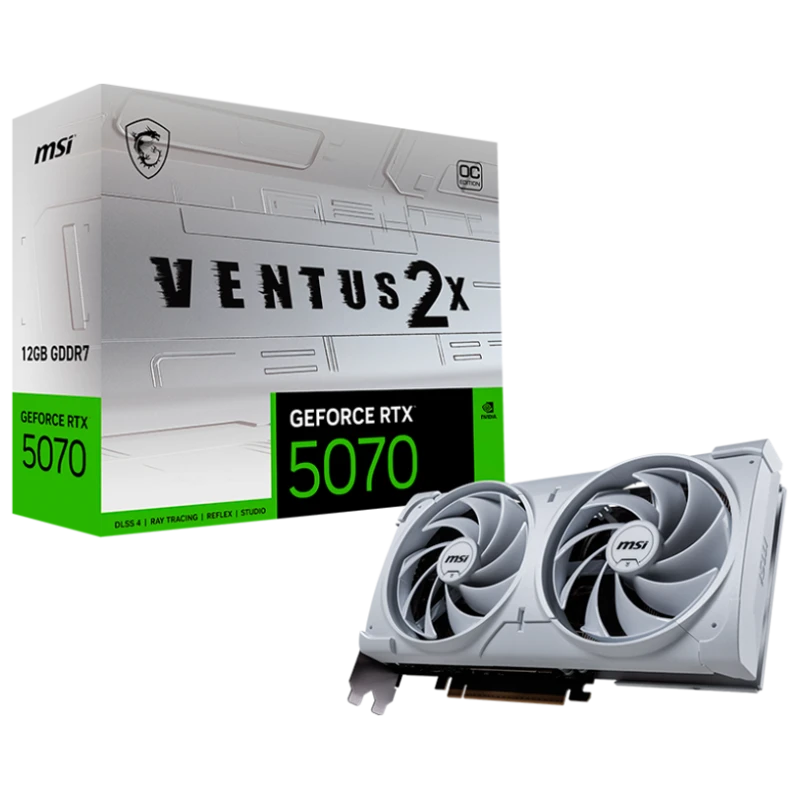 MSI RTX 5070 12GB VENTUS 2X OC Bijela - GDDR7, 192 bit, 250W - image 1