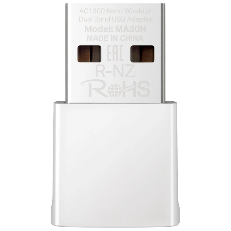 Mercusys MA30N AC1300 Nano Bežični Dual Band USB Adapter, 400 Mbps 2.4 GHz, 867 Mbps 5 GHz, MU-MIMO, Nano veličina - image 1