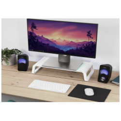 Trust Monta stand za monitor,kaljeno staklo, 50x20 cm,bijeli - thumbnail 2
