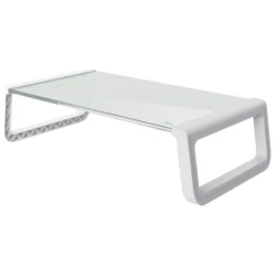 Trust Monta stand za monitor,kaljeno staklo, 50x20 cm,bijeli - thumbnail 1