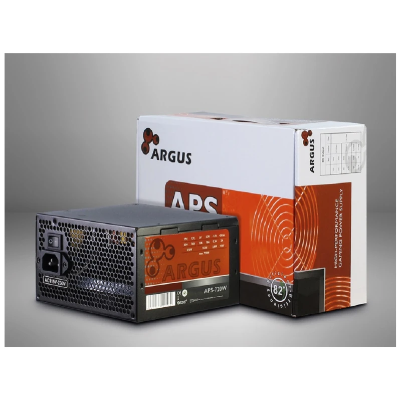 Inter-tech PSU Argus APS-720W12cm fan,  Mainboard 20+4Pin PCI-Express 6+2Pin, 4x IDE 4Pin (Molex) - image 1