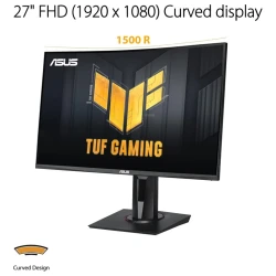 Asus TUF Gaming VG27VQMzakrivljeni gaming monitor,27", FHD,240 Hz, VA,HDMI, DP - thumbnail 2