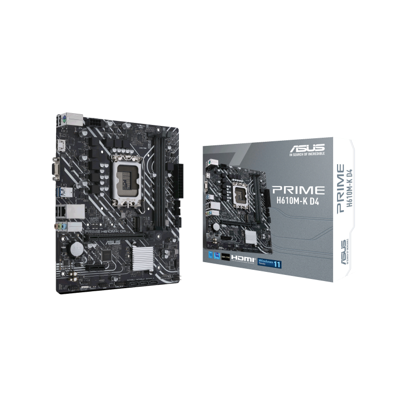 ASUS MB PRIME H610M-K D4Intel H610;LGA 17002xDDR4;VGA,HDMI;micro ATX - image 1