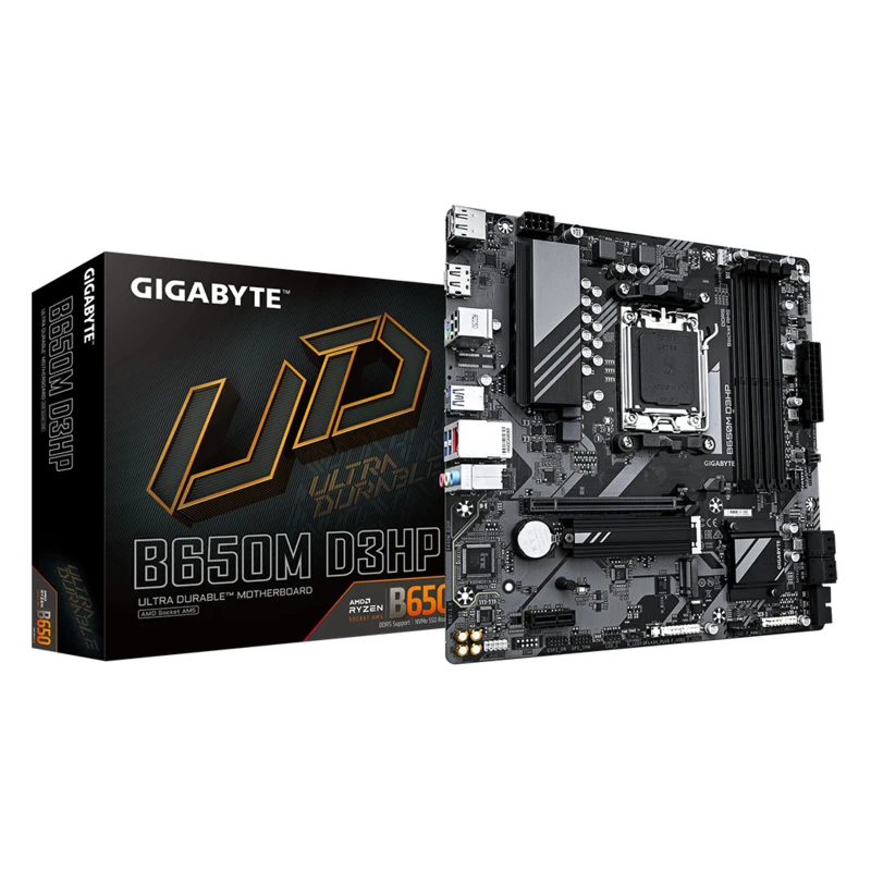 Gigabyte MB B650M D3HPAM5; 4xDDR5; 2xM.2;4xSATA, 6x USB,HDMI,2x DP, microATX - image 1
