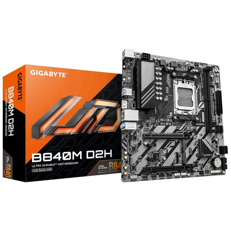 Gigabyte MB B840M D2HAM5, 2x DDR5, 2x M.2, 4x SATA12xUSB; 1x HDMI, mATX; - image 1