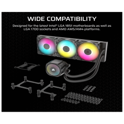 CORSAIR NAUTILUS 360 RS AIOLiquid CPU Cooler, Black,RS120LGA1851, LGA1700, AM5, AM4 - thumbnail 2