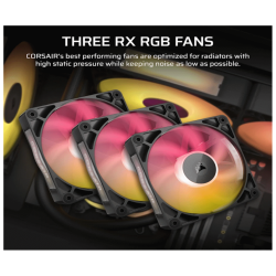 CORSAIR TITAN 360 RX RGB AIOLiquid CPU Cooler, Black,RX120LGA1851, LGA1700, AM5, AM4 - thumbnail 1