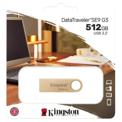 Kingston FD 512GB USB3.2 SE9 Premimum metal case,220MB/s read, 100 MB/s write, - thumbnail 2