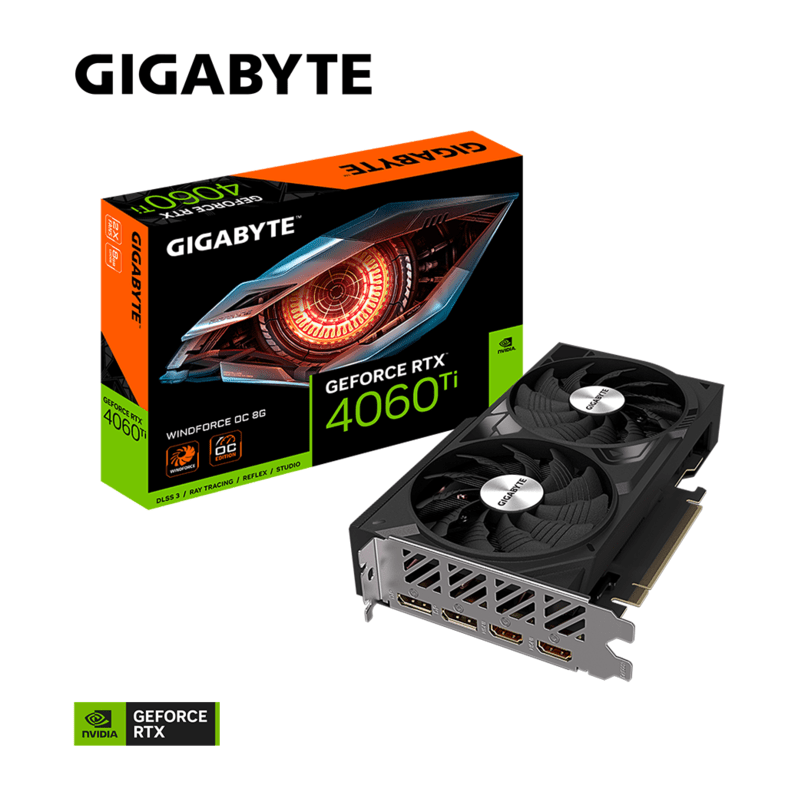 Gigabyte VGA 4060 Ti WF;8GB GDDR6 128bit 2xDP, 2xHDMI; - image 1