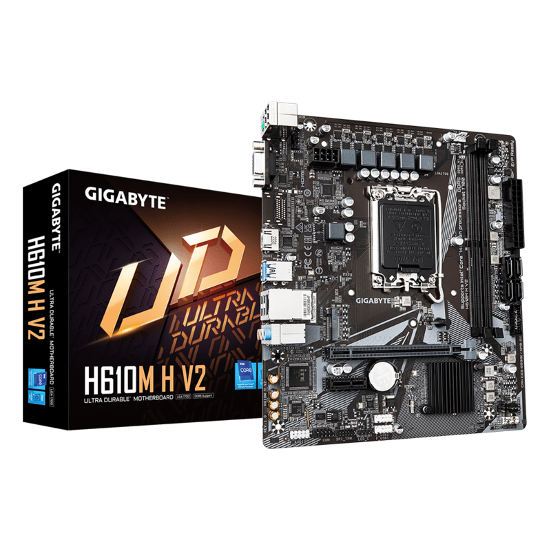 Gigabyte MB H610M H V2 G10,LGA1700; 2xDDR5 up to 96GB1xM.2; 4x SATA, HDMI, 1xPS2; 6xUSB - image 1