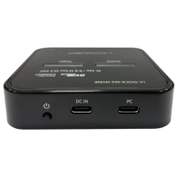 LC-Power Docking station NVMEM.2 SSD, USB-C port, 2x SSD-a,Transfer rate do 10 Gb/s - thumbnail 2