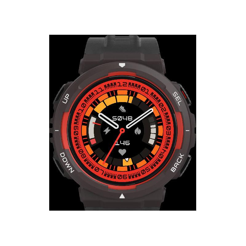 Amazfit Active Edge Lava Black1.32"; 10 ATM - 100metara pod vodom; adidas partnership - image 1
