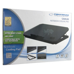 Postolje za notebook ESPERANZA SAMUM, do 17", ventilator+kontrola, ergonomski podesivo USB hub EA141 - thumbnail 3