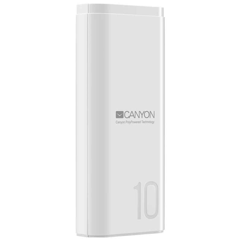 Canyon Eksterni punjač PB-103 10000 mAh, bijeli, brz USB izlaz, kompaktan dizajn - image 1