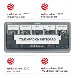 Click&Touch bežična multimedijalna tastatura za Smart TV – touchpad u tipkama, automatsko prebacivanje, povezivanje na 5 uređaja, LED indikator - thumbnail 1