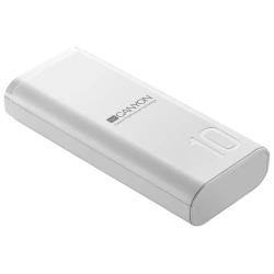 Canyon Eksterni punjač PB-103 10000 mAh, bijeli, brz USB izlaz, kompaktan dizajn - thumbnail 2