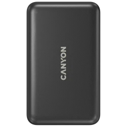 Canyon Eksterni punjač PB-1001 10000 mAh, 18W PD, QC 3.0, Bežično punjenje 10W, Crni - thumbnail 1