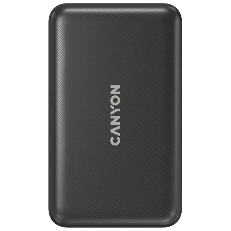 Canyon Eksterni punjač PB-1001 10000 mAh, 18W PD, QC 3.0, Bežično punjenje 10W, Crni - image 1