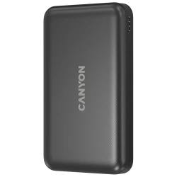 Canyon Eksterni punjač PB-1001 10000 mAh, 18W PD, QC 3.0, Bežično punjenje 10W, Crni - thumbnail 2