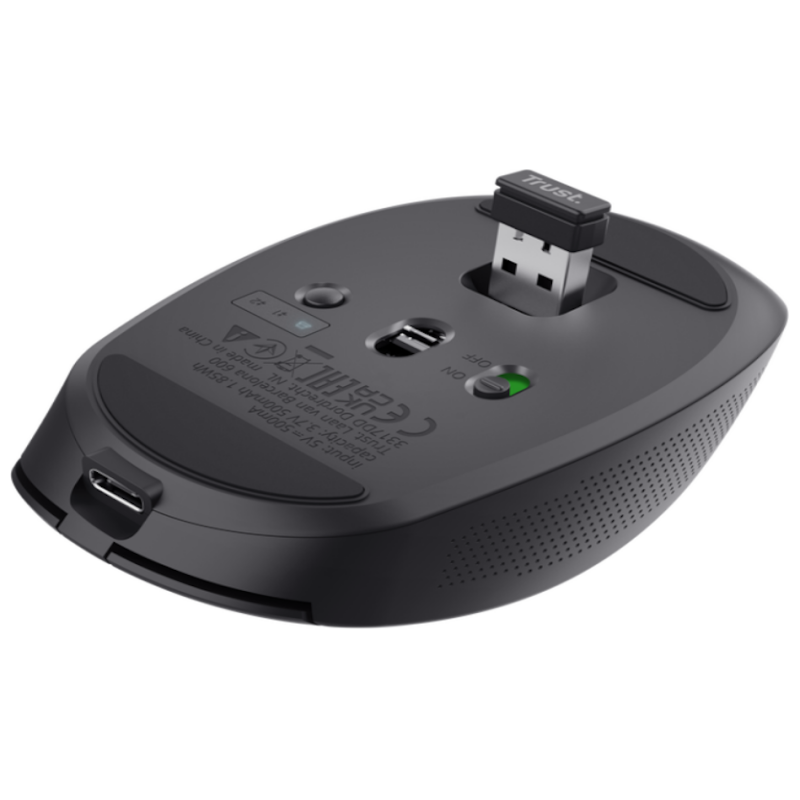 Trust OZAA compact wirelessmiš, 800-3200 dpi, optički,3 načina konekcije, punjiva baterija - image 1