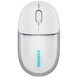 Canyon Bežični Miš OnClick 24 BT, Transparentan, Bijeli, Bluetooth - thumbnail 1