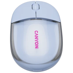 Canyon Bežični Miš OnClick 24 BT - Transparentno/Plavi, Bluetooth, Wireless, Moderan Dizajn - thumbnail 2