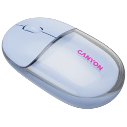 Canyon Bežični Miš OnClick 24 BT - Transparentno/Plavi, Bluetooth, Wireless, Moderan Dizajn - thumbnail 3